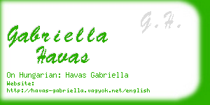 gabriella havas business card